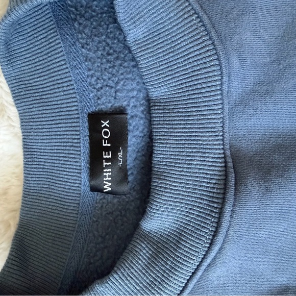 White Fox Boutique Women's Sweatshirt - Slate Blue - Picture 2 of 4